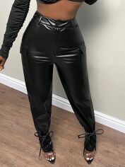 Акція на Штани жіночі SHEIN GD-00158285 L Чорні від Rozetka
