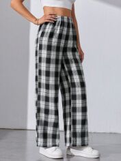 Акція на Штани жіночі SHEIN GD-00163750 L-Tall Чорно-білі від Rozetka