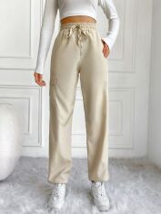Акція на Штани жіночі SHEIN GD-00163774 L Бежеві від Rozetka
