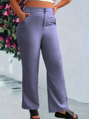 Акція на Штани жіночі SHEIN GD-00163467 XL Сині від Rozetka