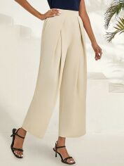 Акція на Штани жіночі SHEIN GD-00158276 L Кремові від Rozetka
