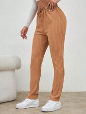 Акція на Штани жіночі SHEIN GD-00158345 XL Кремові від Rozetka