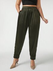 Акція на Штани жіночі SHEIN GD-00112505 4XL Хакі від Rozetka