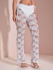 Акція на Штани жіночі SHEIN GD-00112446 XS Білі від Rozetka