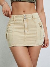 Акція на Спідниця жіноча SHEIN GD-00156985 S Хакі від Rozetka