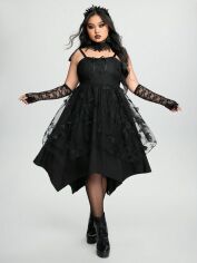Акція на Сукня вечірня міді літня жіноча SHEIN GD-00171013 XL Чорна від Rozetka