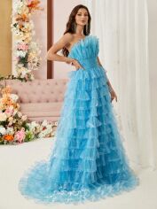 Акція на Сукня вечірня довга жіноча SHEIN GD-00158066 L Синя від Rozetka