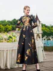 Акція на Сукня вечірня  довга осіння жіноча SHEIN GD-00158100 S Різнокольорова від Rozetka