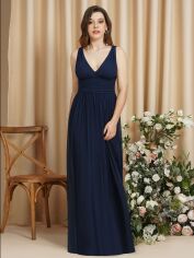 Акція на Сукня вечірня довга жіноча SHEIN GD-00158222 S Темно-синя від Rozetka
