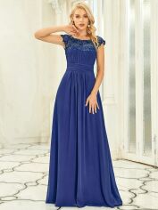 Акція на Сукня вечірня довга жіноча SHEIN GD-00158223 S Синя від Rozetka