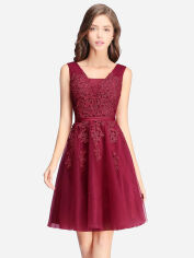 Акція на Сукня вечірня коротка жіноча SHEIN GD-00158231 US 14 Бордова від Rozetka