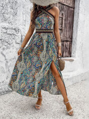 Акція на Сукня довга літня жіноча SHEIN GD-00168100 XL Синя від Rozetka