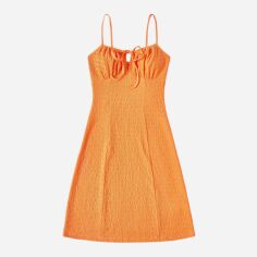 Акція на Сукня коротка літня жіноча SHEIN GD-00169306 XS Помаранчева від Rozetka