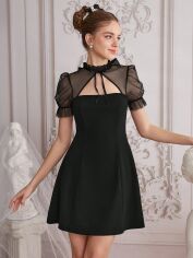 Акція на Сукня вечірня коротка літня жіноча SHEIN GD-00169574 S Чорна від Rozetka