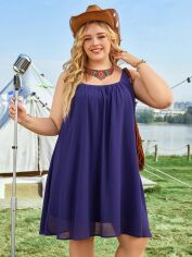 Акція на Сукня міді літня жіноча SHEIN GD-00168606 US 24/26 Синя від Rozetka