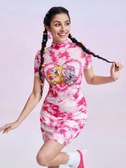 Акція на Сукня-футболка коротка літня жіноча SHEIN GD-00169543 L Рожева від Rozetka