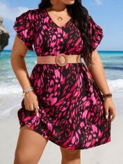 Акція на Сукня коротка літня жіноча SHEIN GD-00168587 3XL Рожева від Rozetka