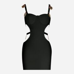 Акція на Сукня вечірня коротка літня жіноча SHEIN GD-00169580 S Чорна від Rozetka