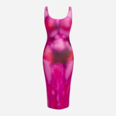 Акція на Сукня міді літня жіноча SHEIN GD-00170160 XL Рожева від Rozetka