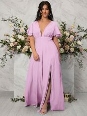 Акція на Сукня вечірня довга жіноча SHEIN GD-00158156 XL Лілова від Rozetka