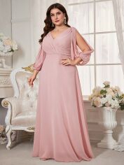 Акція на Сукня вечірня довга жіноча SHEIN GD-00158161 XL Рожева від Rozetka