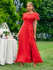 Акція на Сукня вечірня довга жіноча SHEIN GD-00158202 M Червона від Rozetka