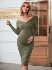 Акція на Сукня міді літня жіноча SHEIN GD-00164855 L Зелена від Rozetka