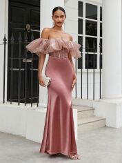 Акція на Сукня вечірня довга жіноча SHEIN GD-00162914 M Рожева від Rozetka