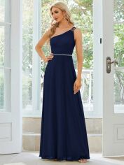 Акція на Сукня вечірня довга літня жіноча SHEIN GD-00097719 2XL Темно-синя від Rozetka
