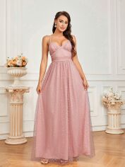 Акція на Сукня вечірня довга жіноча SHEIN GD-00157211 L Світло-рожева від Rozetka