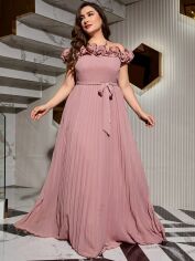 Акція на Сукня вечірня довга жіноча SHEIN GD-00158162 2XL Рожева від Rozetka