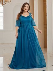 Акція на Сукня вечірня довга жіноча SHEIN GD-00158169 3XL Бірюзова від Rozetka