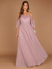 Акція на Сукня вечірня довга жіноча SHEIN GD-00158186 L Світло-рожева від Rozetka