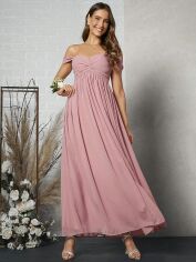 Акція на Сукня вечірня довга жіноча SHEIN GD-00158229 S Світло-рожева від Rozetka