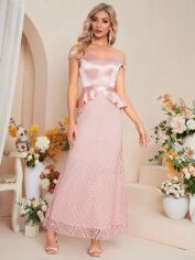 Акція на Сукня вечірня довга жіноча SHEIN GD-00158232 XL Світло-рожева від Rozetka