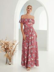 Акція на Сукня вечірня довга жіноча SHEIN GD-00158234 XL Рожева від Rozetka