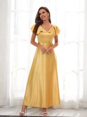 Акція на Сукня вечірня довга жіноча SHEIN GD-00158237 XL Жовта від Rozetka