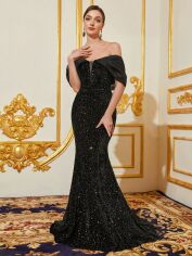 Акція на Сукня вечірня довга жіноча SHEIN GD-00165322 M Чорна від Rozetka