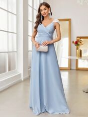 Акція на Сукня вечірня довга жіноча SHEIN GD-00158212 M Блакитна від Rozetka