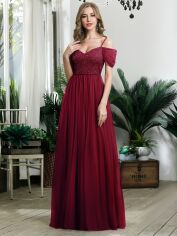 Акція на Сукня вечірня довга жіноча SHEIN GD-00158238 XL Малинова від Rozetka