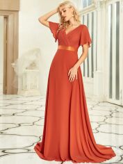 Акція на Сукня вечірня довга жіноча SHEIN GD-00158245 2XL Помаранчева від Rozetka