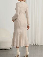 Акція на Сукня міді осіння жіноча SHEIN GD-00162445 L Кремова від Rozetka