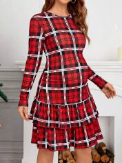 Акція на Сукня міді осіння жіноча SHEIN GD-00162478 2XL Червона від Rozetka