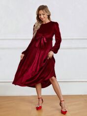 Акція на Сукня вечірня міді осіння жіноча SHEIN GD-00162849 L Бордова від Rozetka