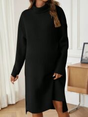Акція на Сукня міді осіння жіноча SHEIN GD-00165266 XL Чорна від Rozetka