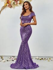 Акція на Сукня вечірня довга жіноча SHEIN GD-00162909 XL Фіолетова від Rozetka