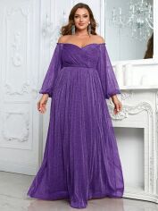Акція на Сукня вечірня довга жіноча SHEIN GD-00162963 XL Фіолетова від Rozetka