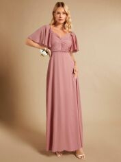 Акція на Сукня вечірня довга жіноча SHEIN GD-00158242 XS Світло-рожева від Rozetka