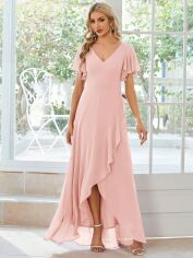 Акція на Сукня вечірня довга жіноча SHEIN GD-00158246 2XL Світло-рожева від Rozetka