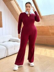 Акція на Комбінезон жіночий SHEIN GD-00166136 3XL Бордовий від Rozetka